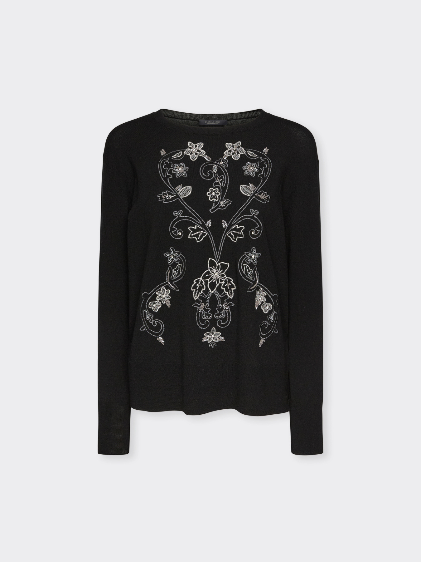 Blouse Brodée HIGH USE Par Claire Campbell - Bleu, Taille F40, Neuve Sans étiquettes