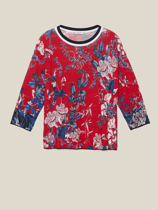 Elenamiro: Gebl&uuml;mter Pullover Rot_1