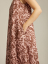 Printed ramie midi dress image number 3