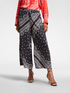 Wide trousers with scarf print image number 2