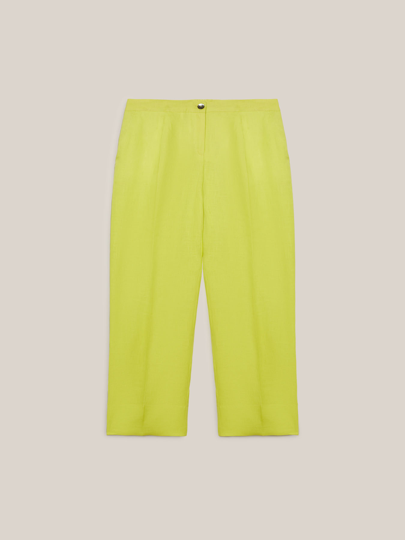 Straight-leg linen trousers image number 4