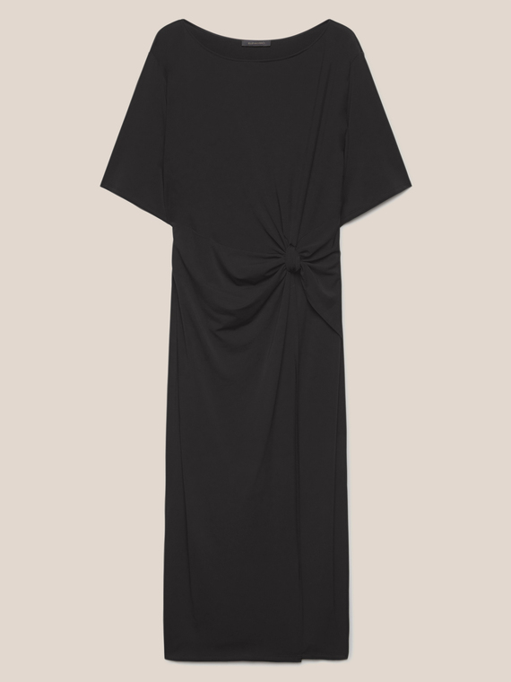 Jersey dress with side knot
