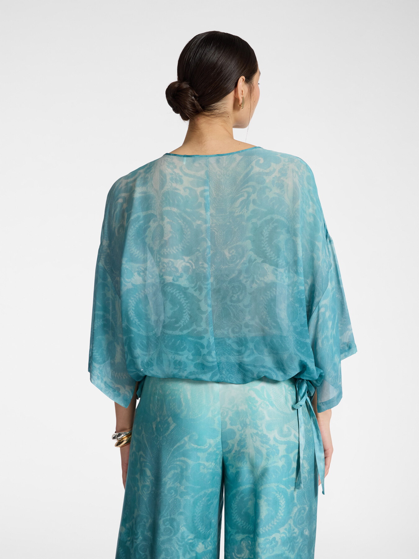 Printed georgette blouse image number 1