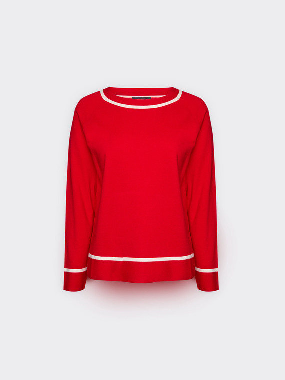 Maglia rigata misto viscosa