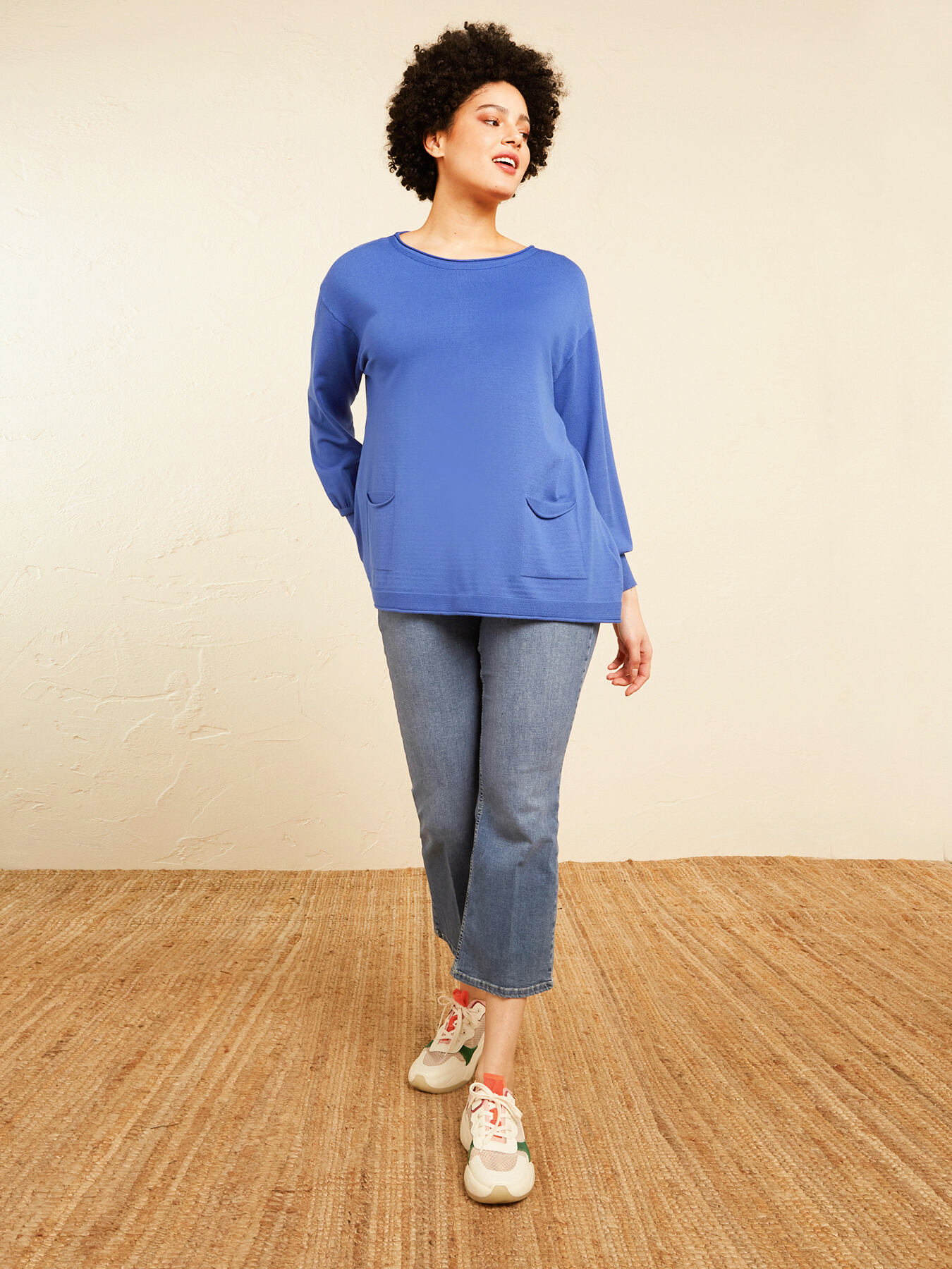 Viscose sweater with pockets image number 3