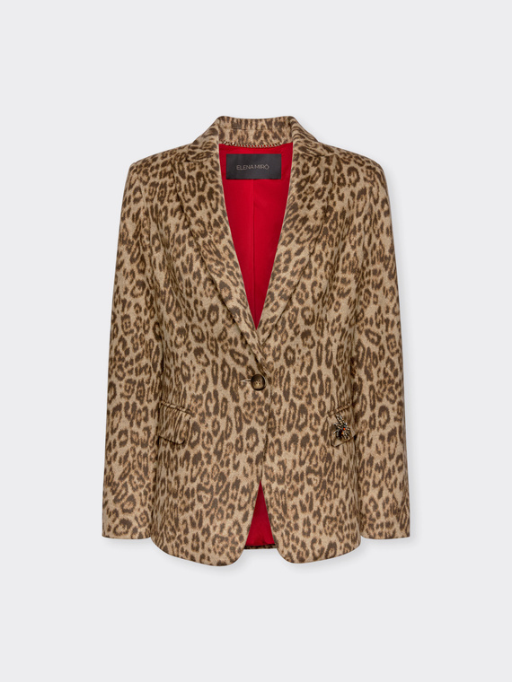 Blazer com estampa animal