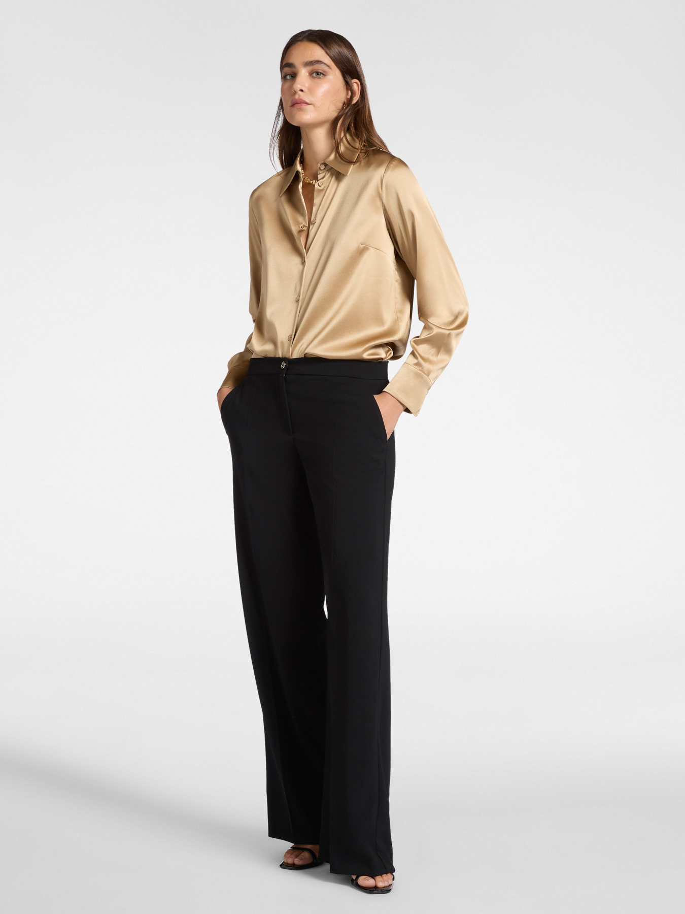 Stretch silk shirt image number 2