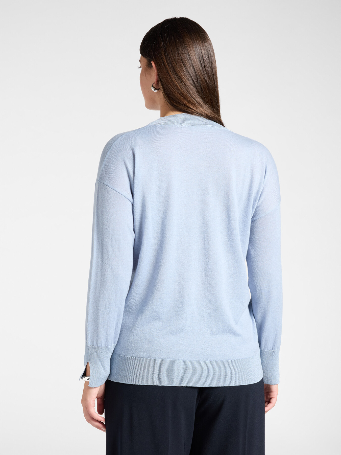 Pure wool V-neck sweater image number 1