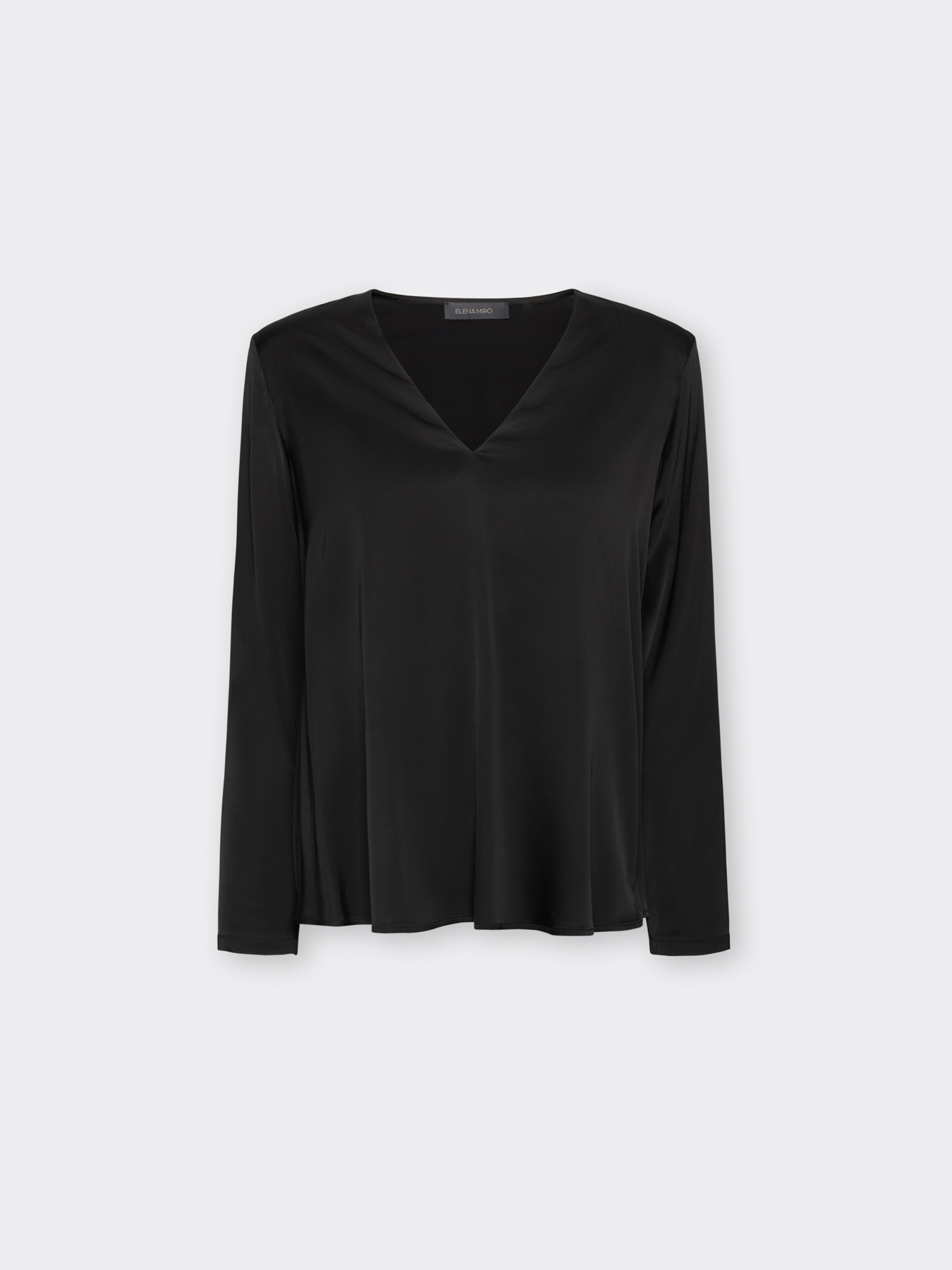 Blusa in raso di viscosa stretch image number 4