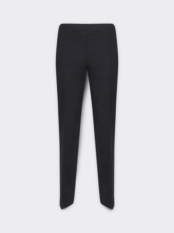 Pull-on trousers in Milanese stitch