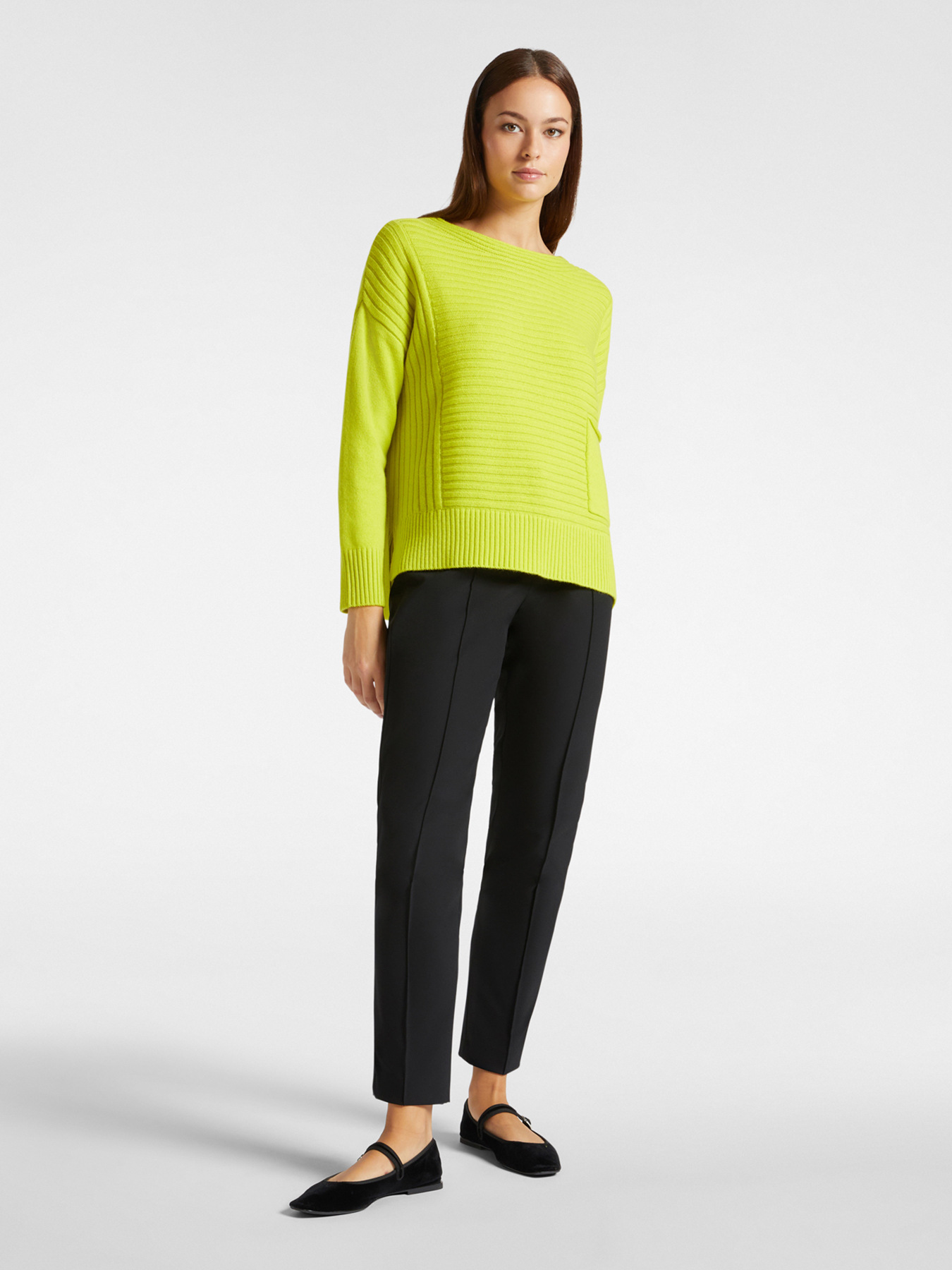 Sweater with mixed patterns image number 2