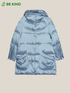 Long down jacket with detachable hood image number 5