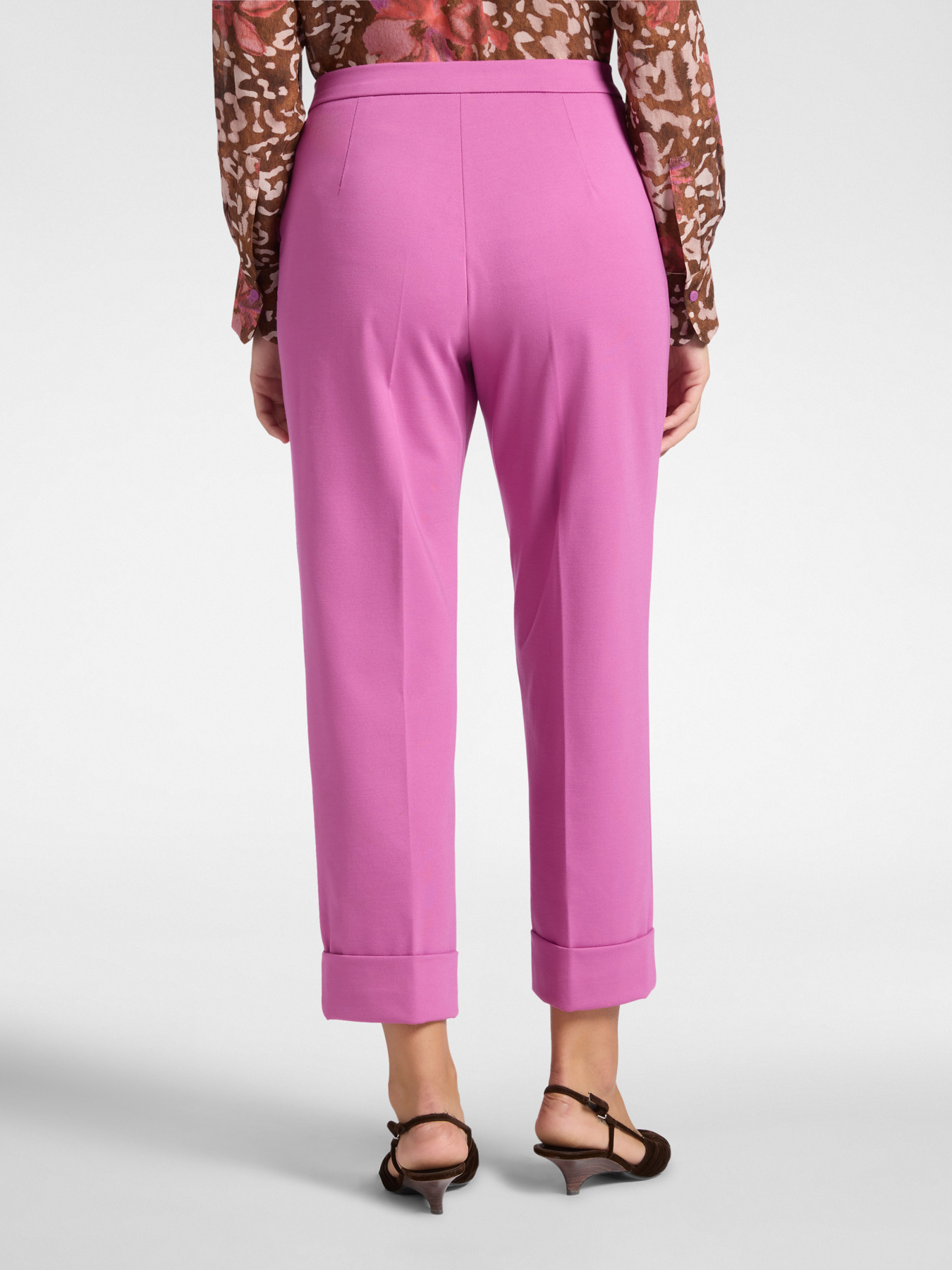 Wide leg trousers with cuffs image number 1