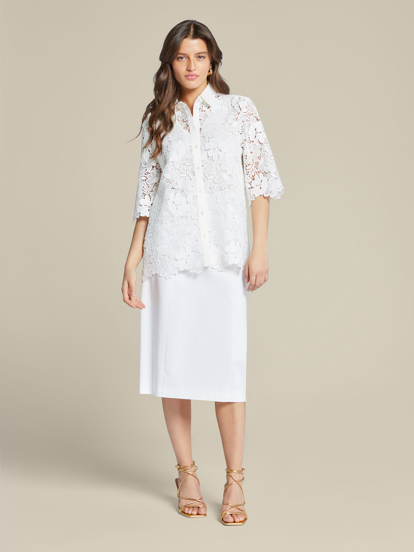 Camicia in macram&eacute; image number 2