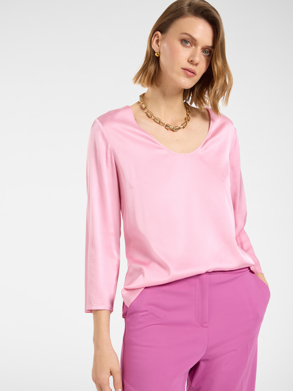 Chemisier en satin extensible