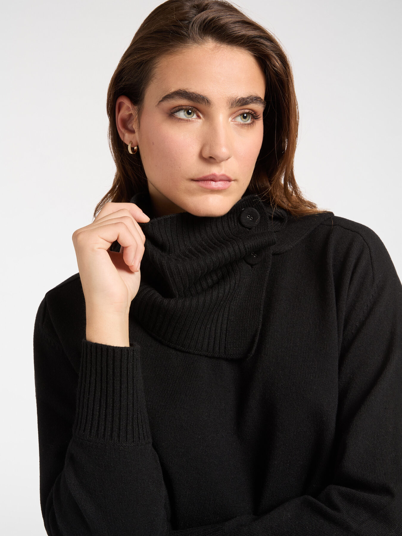 Maglia con frange e collo staccabile image number 3