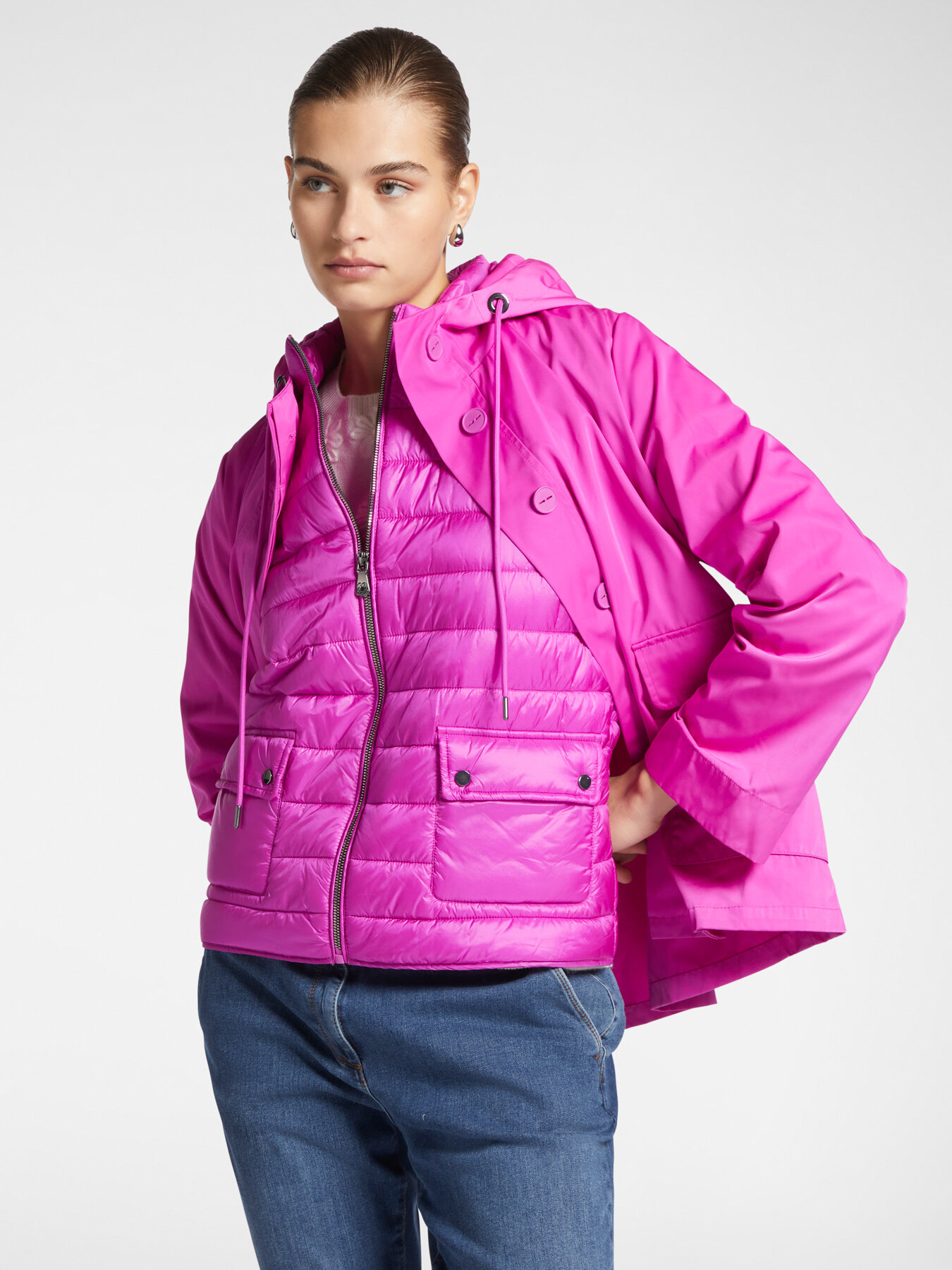 Parka in nylon riciclato con gilet staccabile image number 0
