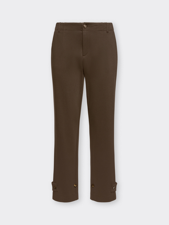 Pantaloni slim con cinturini al fondo