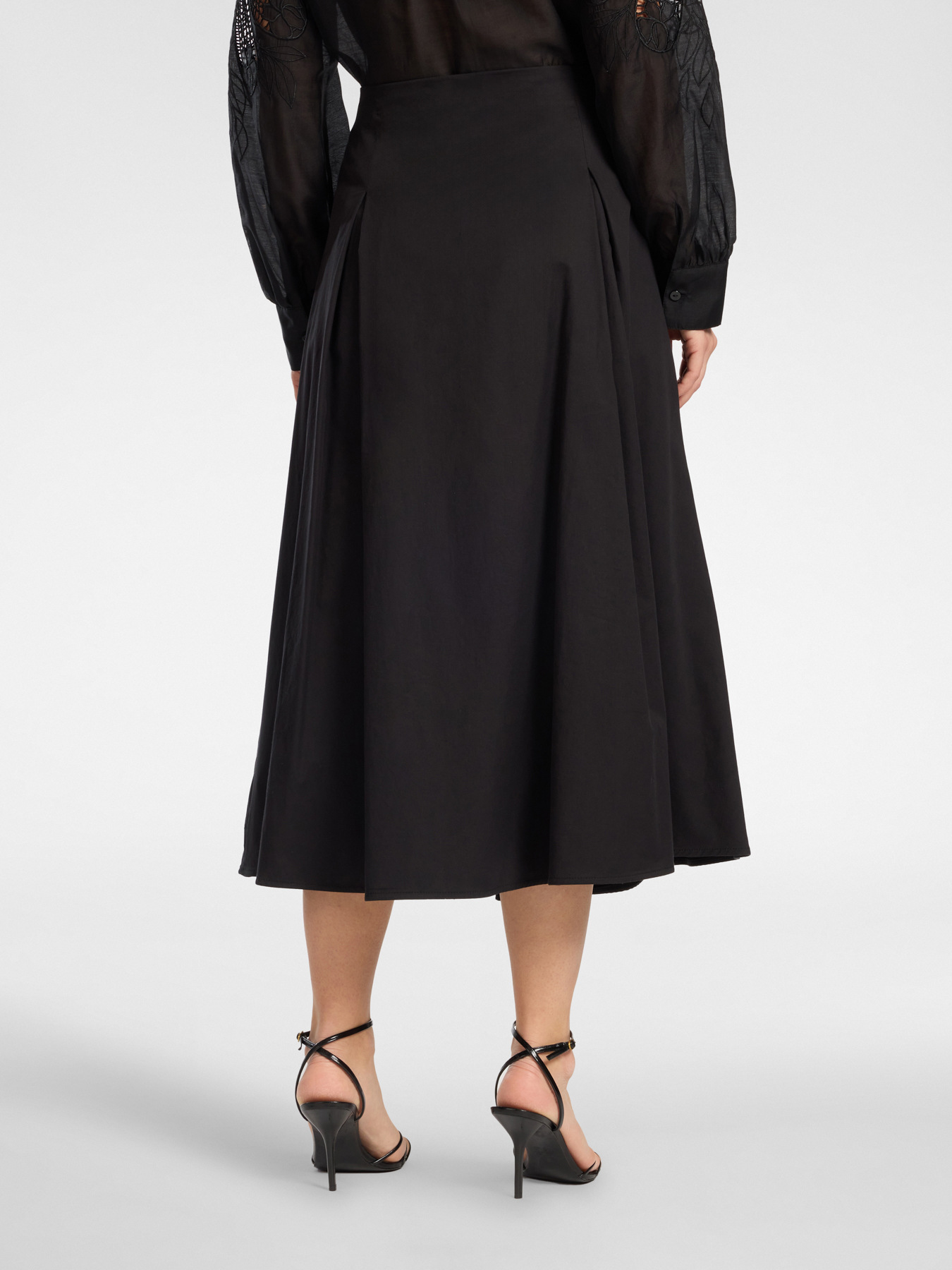 Falda midi de l&iacute;nea en A image number 1