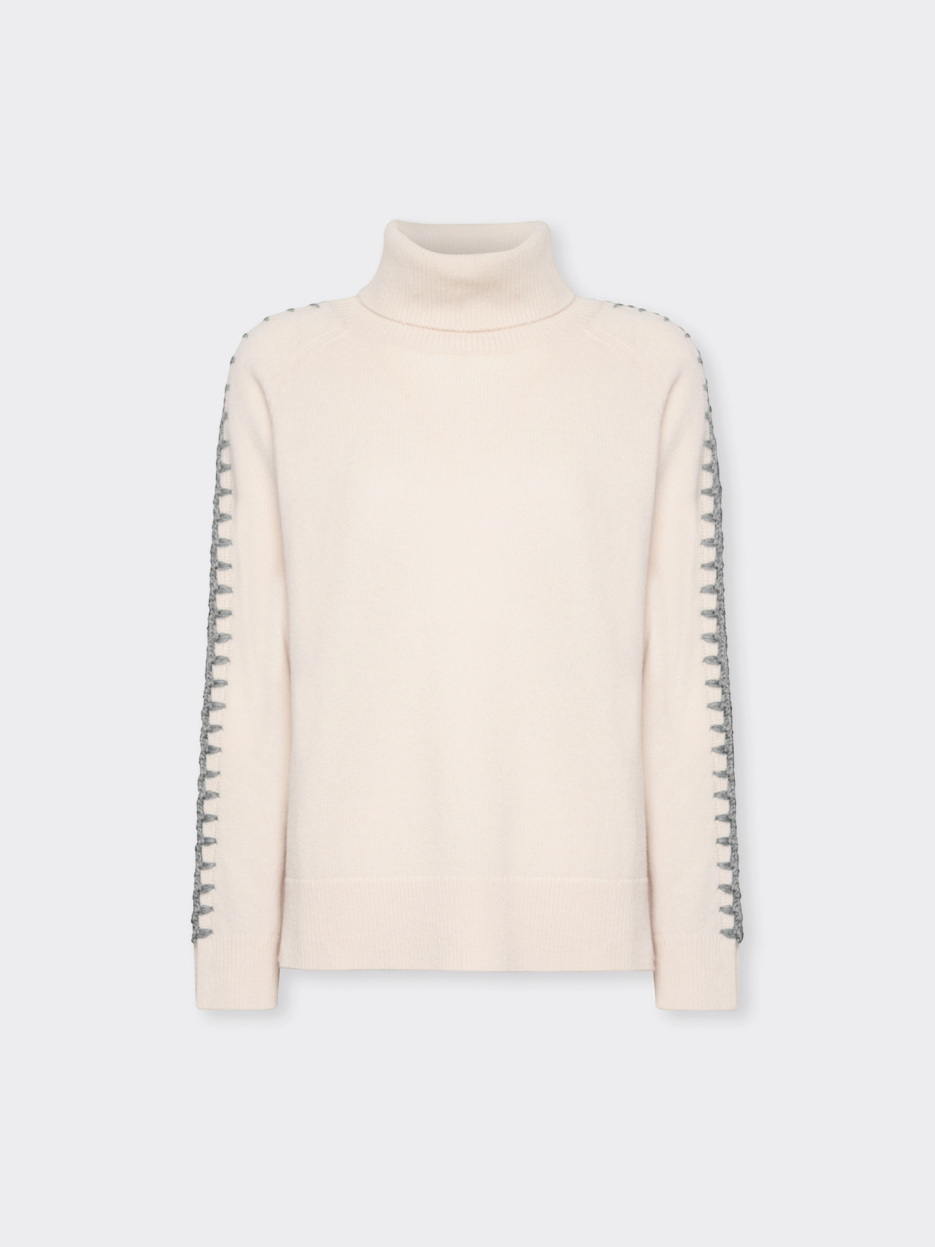 Hand-embroidered wool sweater image number 4