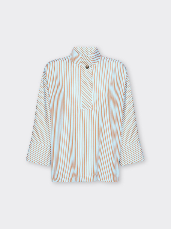 Blusa boxy rigata