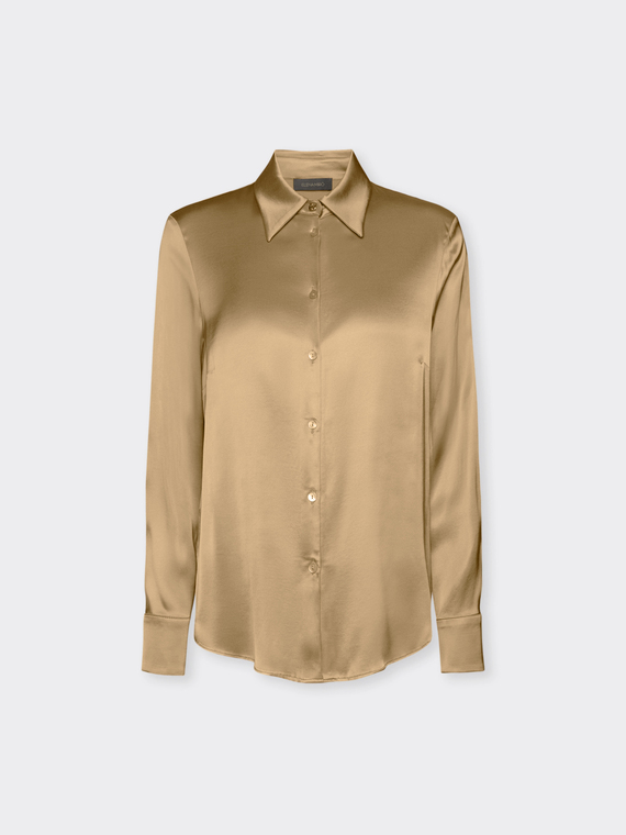 Stretch satin shirt