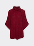 Cable knit poncho in pure wool image number 4