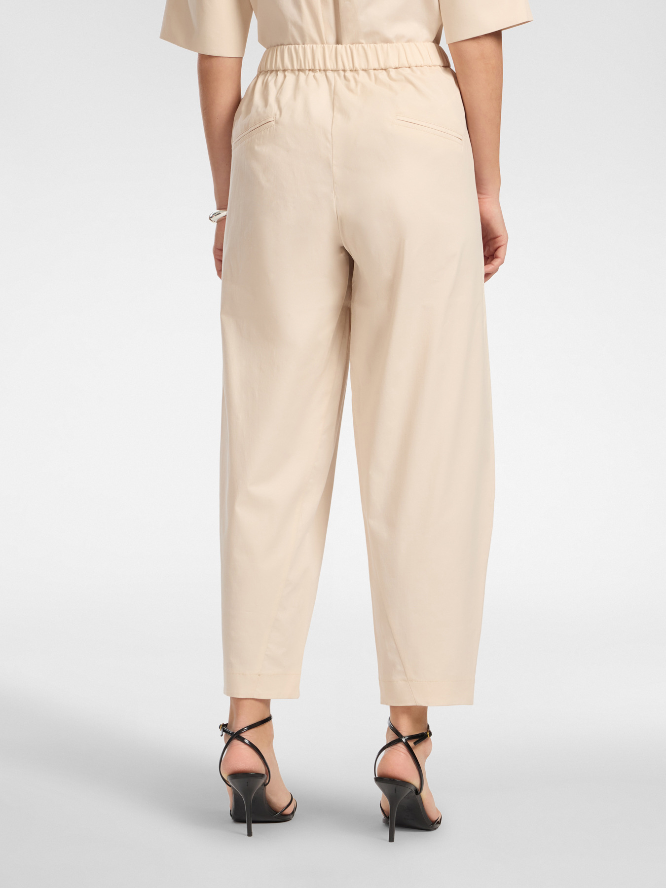 Pantalon ballon en coton stretch image number 1