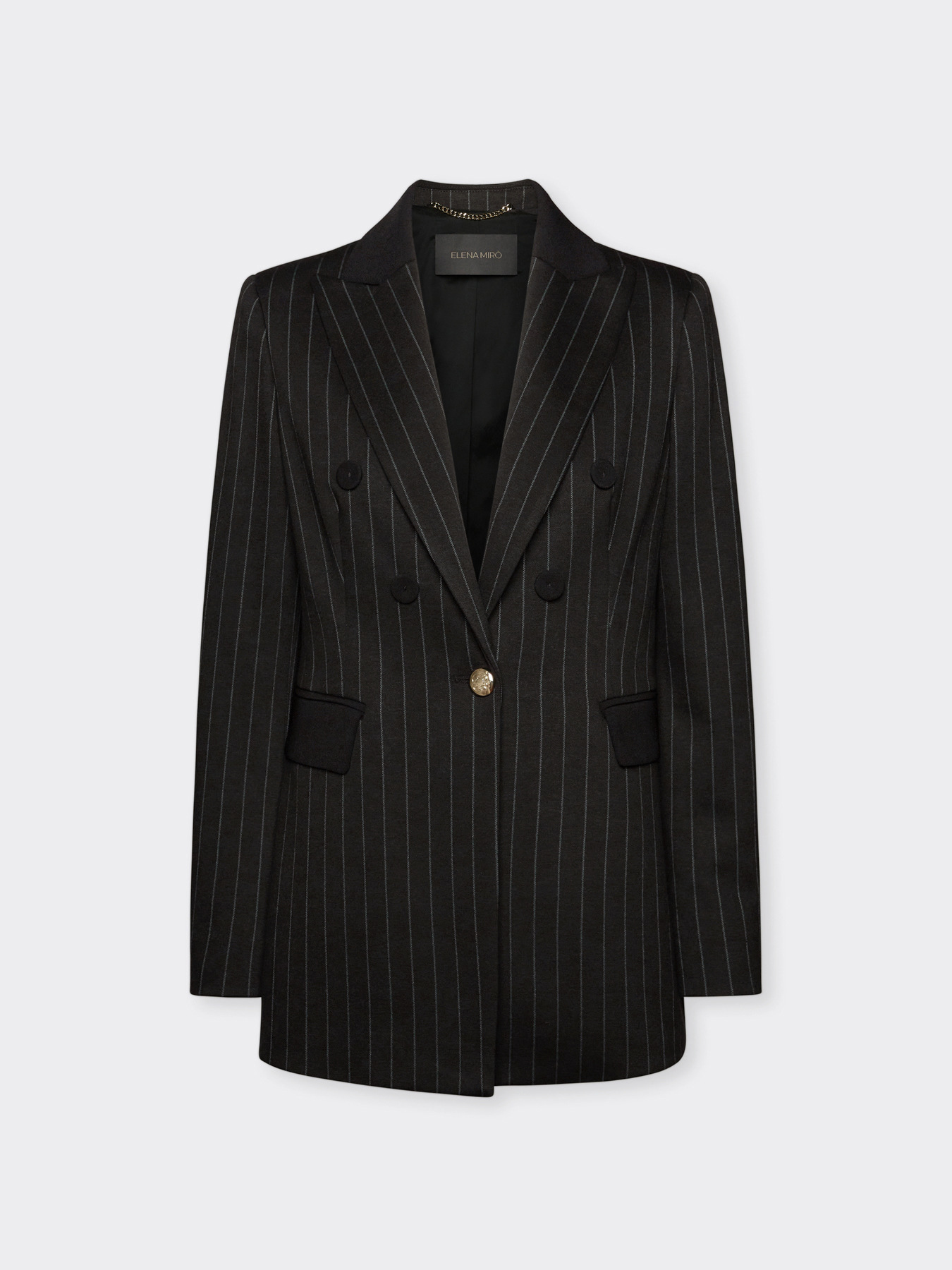 Blazer in pinstripe fabric image number 4