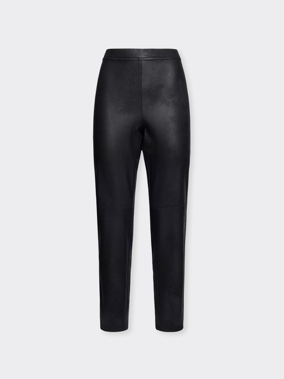 Pantalon enduit &agrave; coutures milanaises