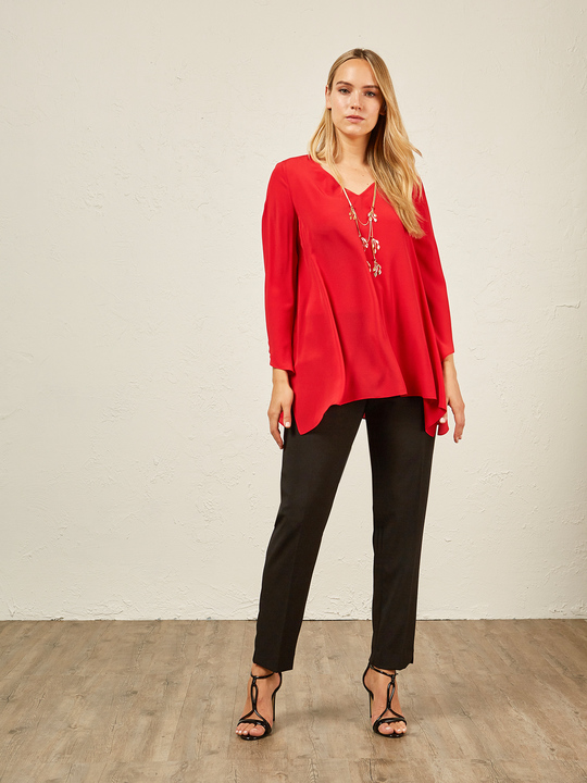 Elenamiro&nbsp;: Pantalon droit &eacute;l&eacute;gant Noir_1