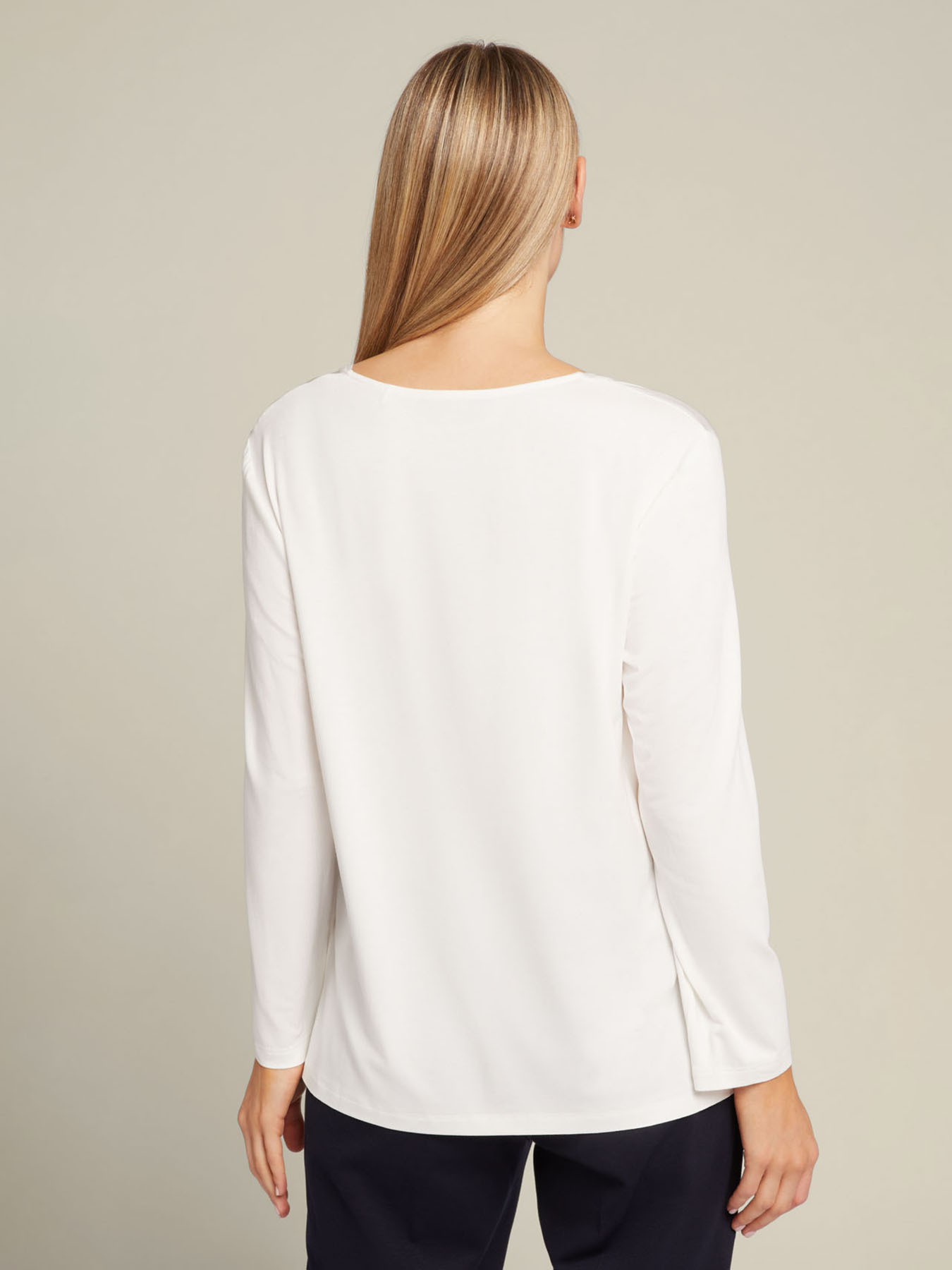 T-shirt in two eco-viscose fabrics image number 2