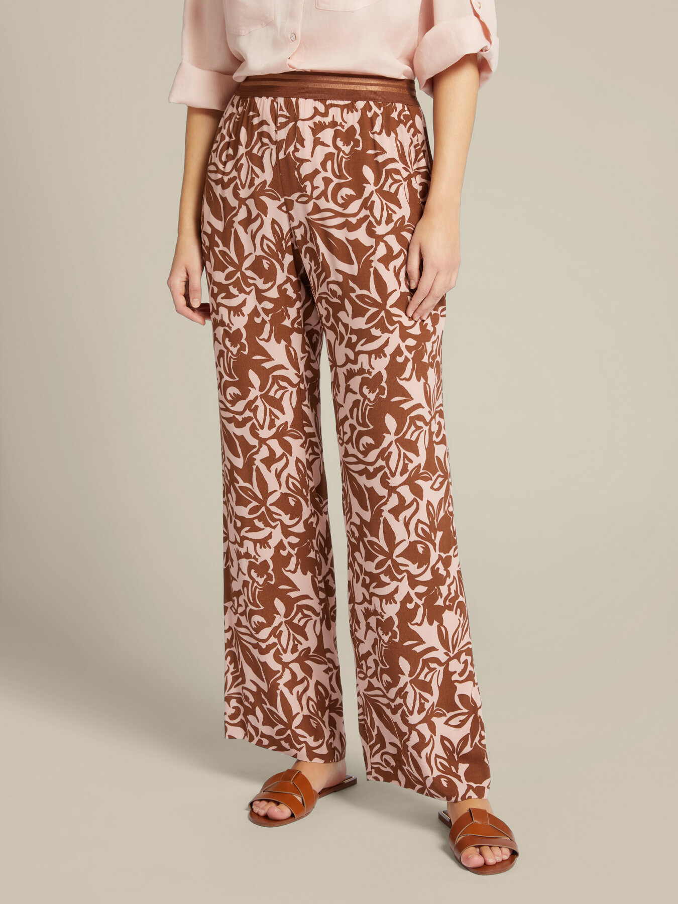 Pantalones estampados de viscosa ECOVERO&trade; image number 2