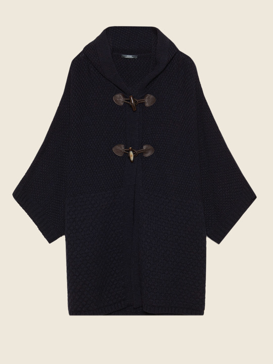 Elenamiro&nbsp;: Cape &agrave; capuche et brandebourgs Bleu_1