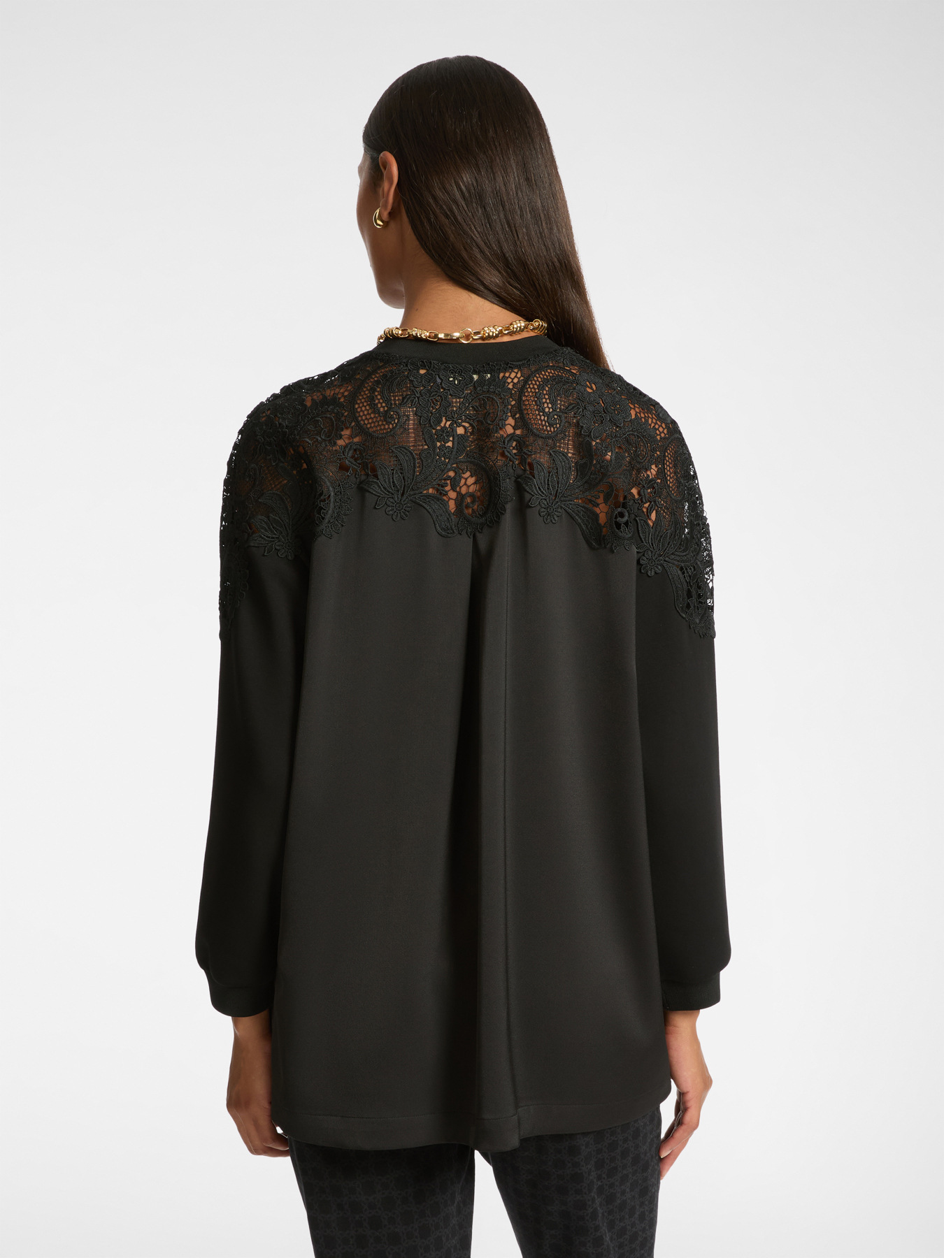 Sweat-shirt avec dentelle image number 1