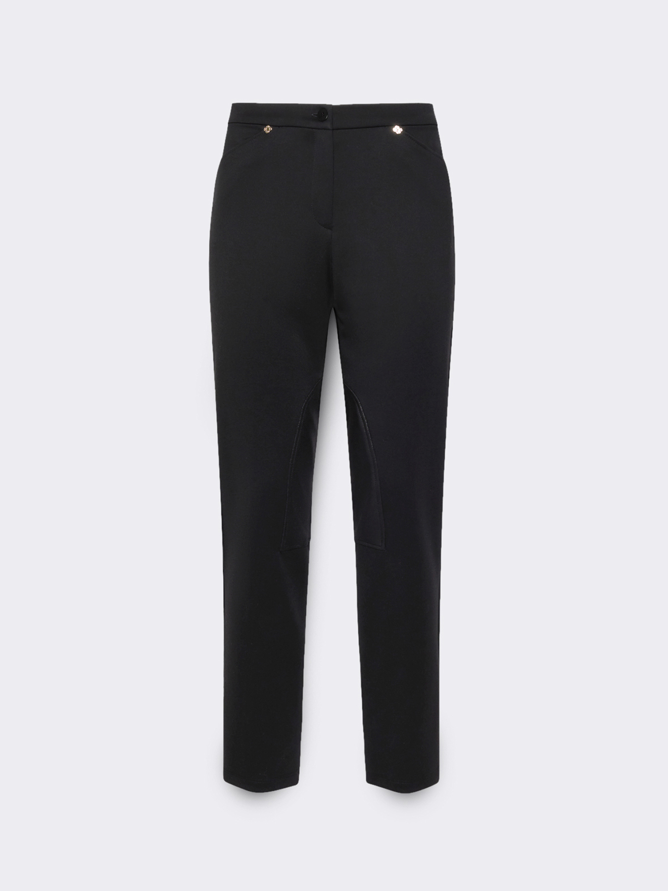 Slim trousers with contrasting insert
