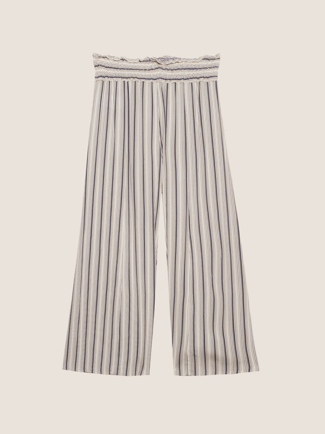 Cal&ccedil;as cropped em tecido &agrave;s riscas image number 3