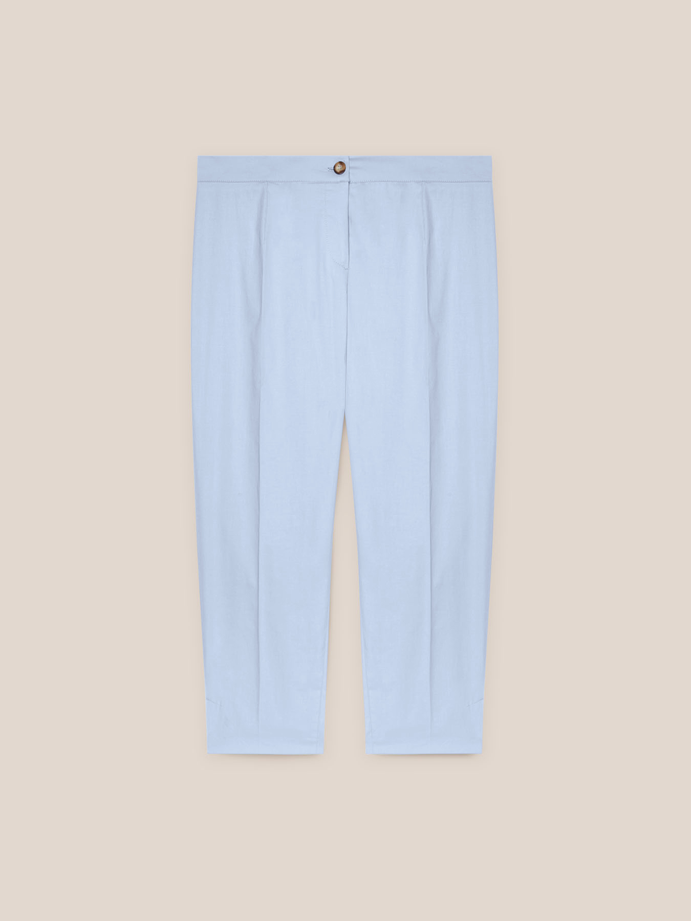 Stretch cotton Capri trousers image number 4