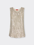 Top in tulle con paillettes image number 4