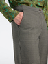 Pantalon cropped jacquard &agrave; carreaux image number 3