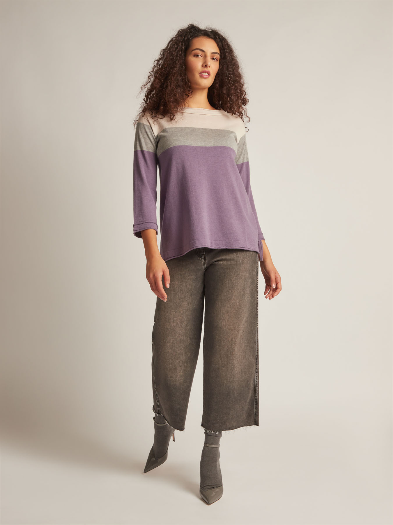 Colour block sweater image number 2