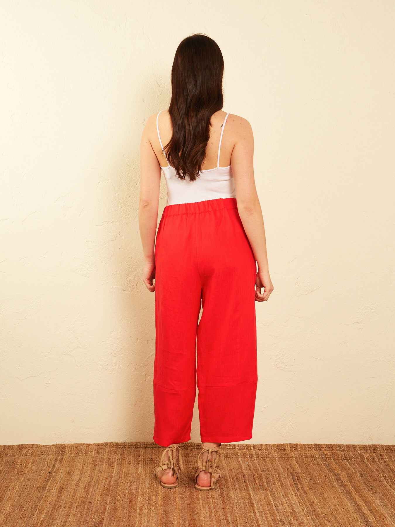 Pure linen slouchy trousers image number 1