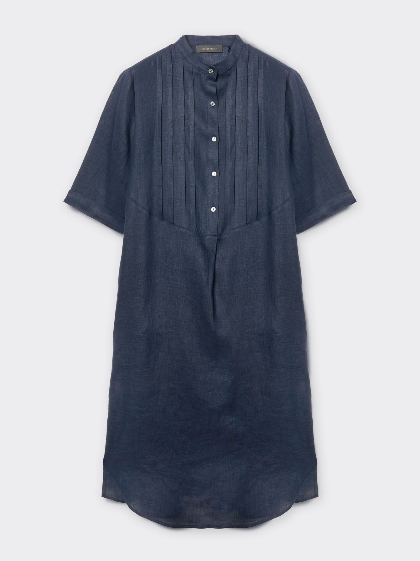 Abito in lino con pieghe image number 4