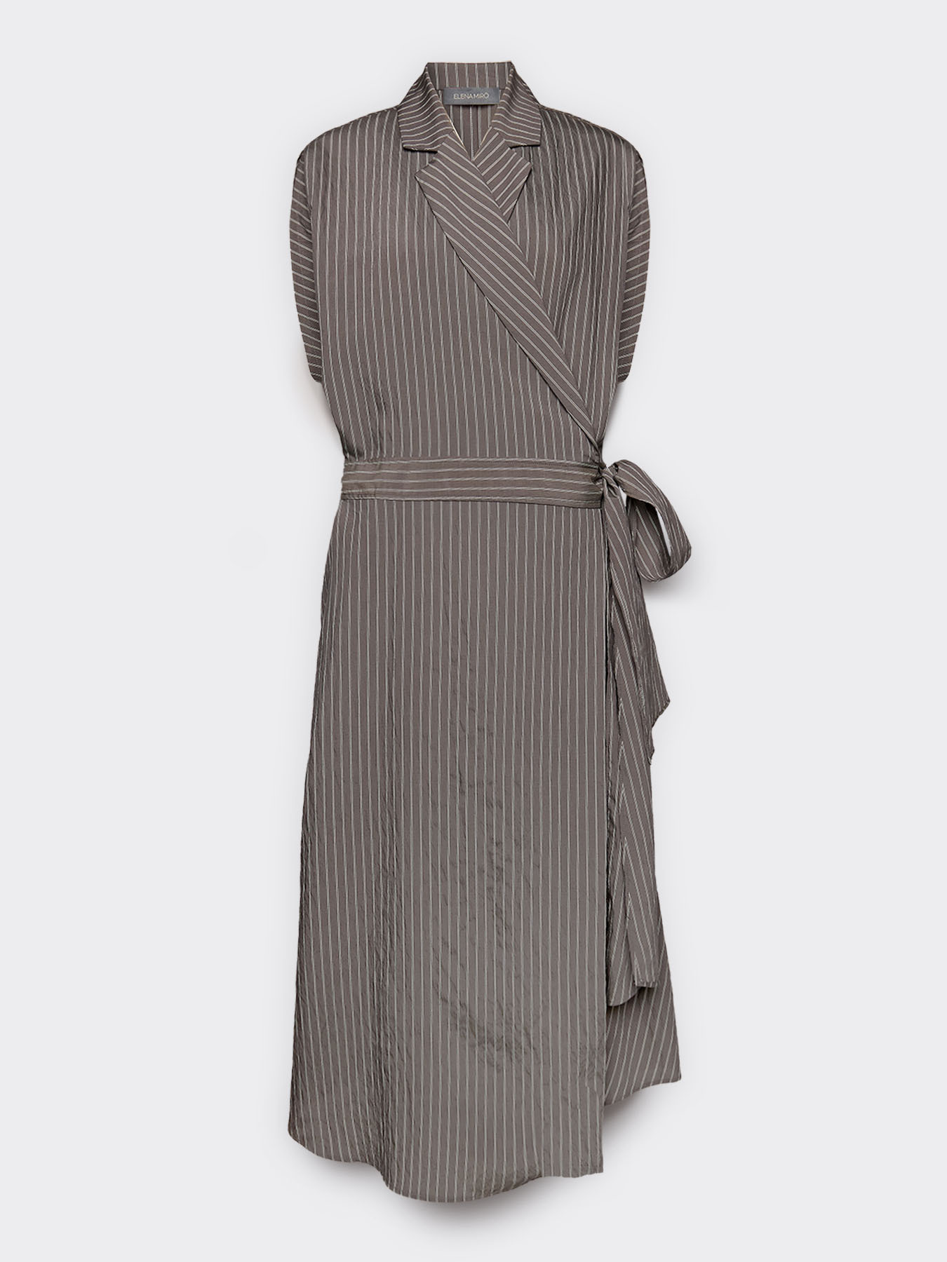 Robe chemise en m&eacute;lange modal ray&eacute; image number 4