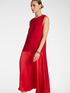 Langes Flare-Kleid aus Cady und Envers Satin image number 1