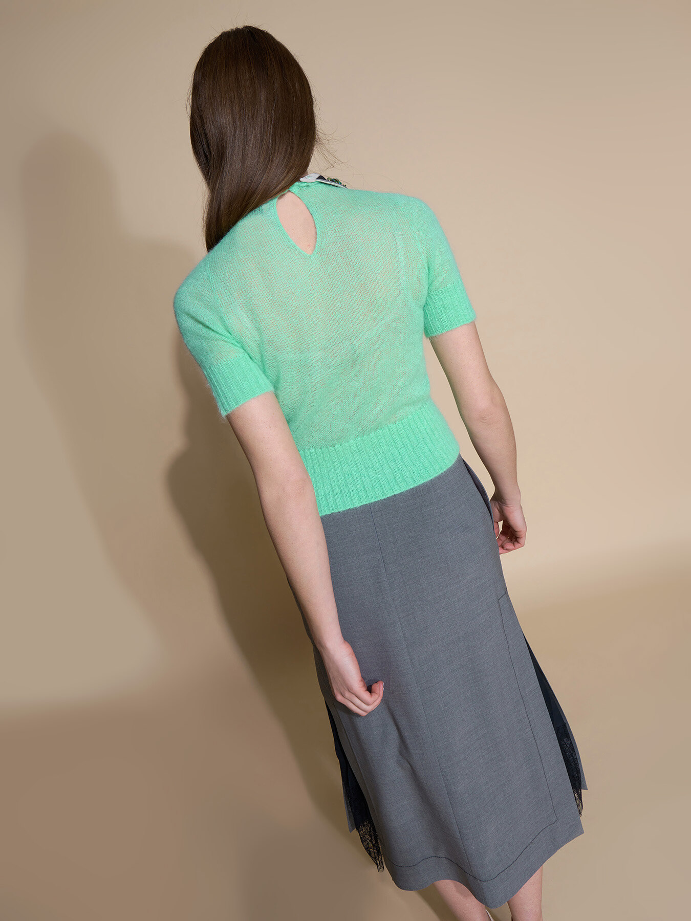 SWEATER WITH EMBROIDERED COLLAR image number 1