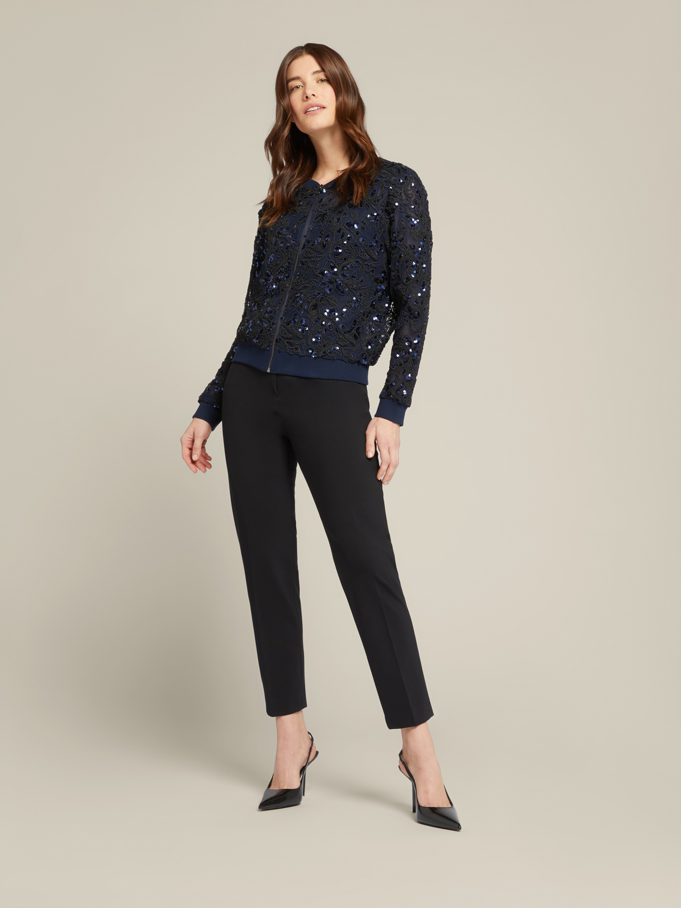 Veste bomber &eacute;l&eacute;gante brod&eacute;e image number 2