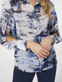 Printed shirt with slits on sleeves image number 4