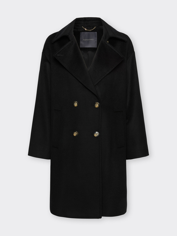 Manteau crois&eacute; en pure laine