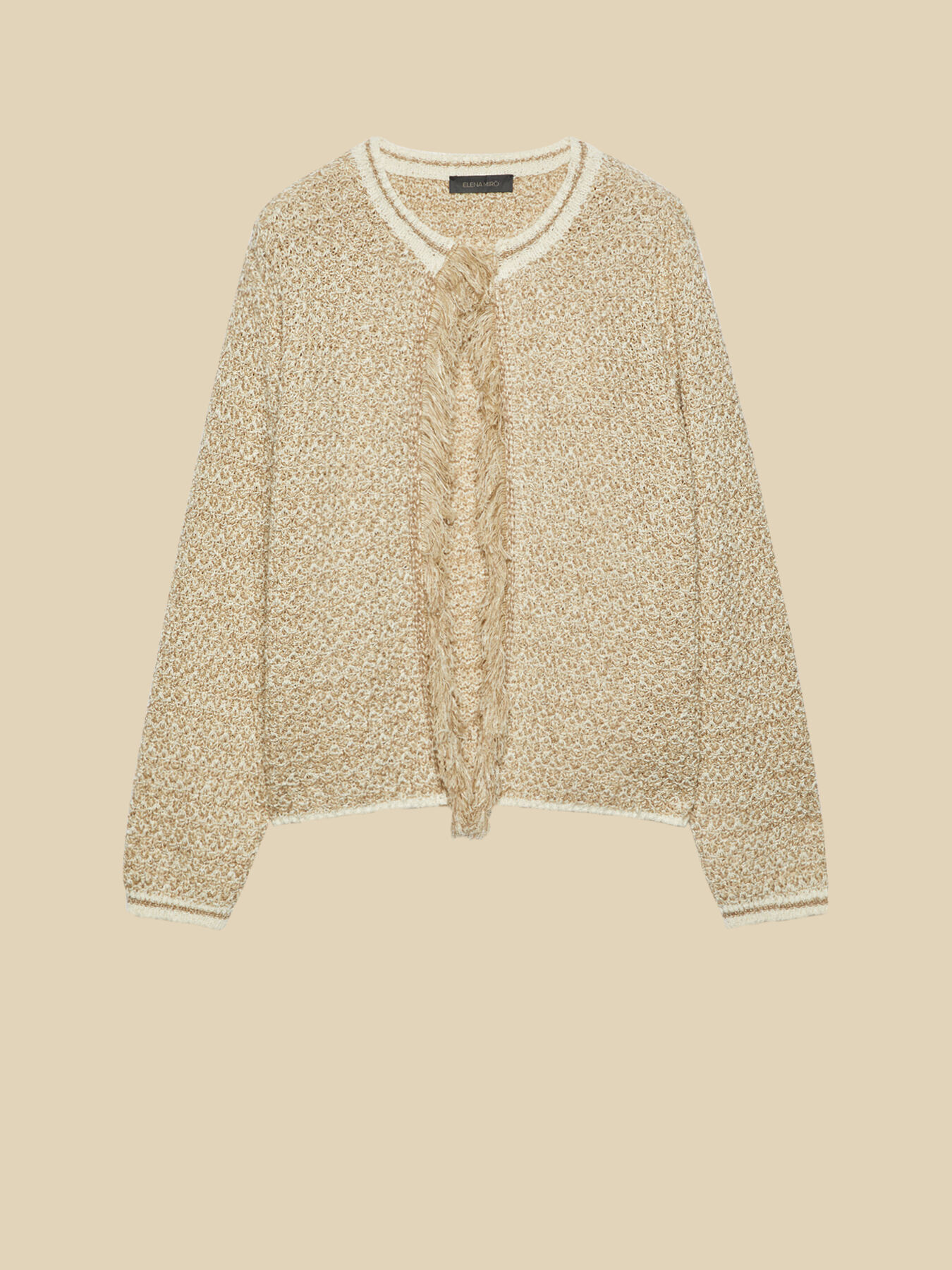 Pullover mit Fransen in Tweed-Optik image number 4